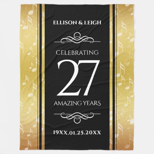 Elegant 27th Music Wedding Anniversary Celebration