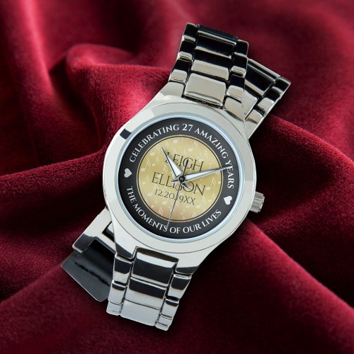 Elegant 27th Music Wedding Anniversary Celebration Watch