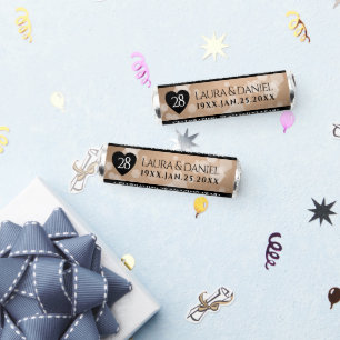 Elegant 28th Linen Wedding Anniversary Celebration Breath Savers® Mints