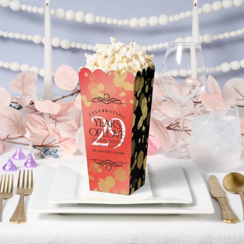Elegant 29th Garnet Wedding Anniversary Favor Boxes