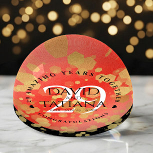 Elegant 29th Garnet Wedding Anniversary Paperweight