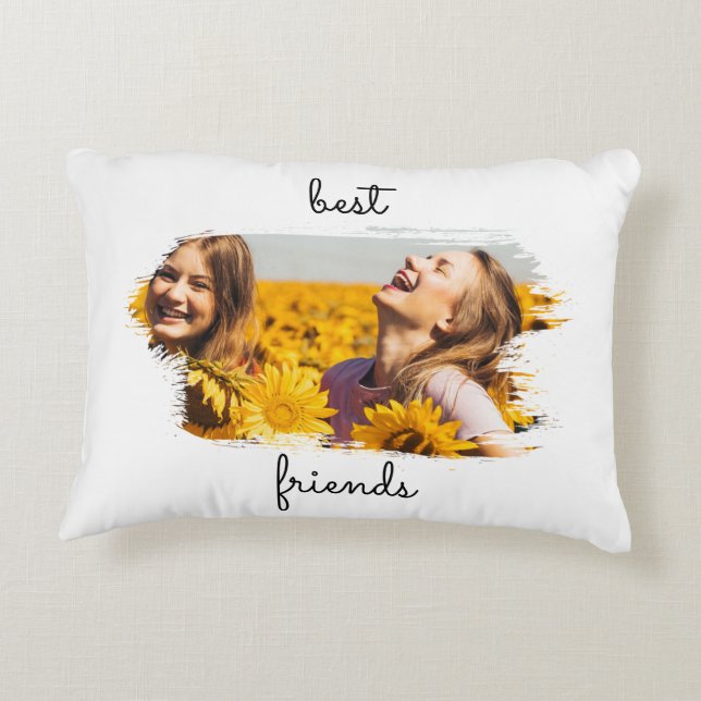 Elegant 2 BFF Best Friends Forever Accent Pillow (Back)