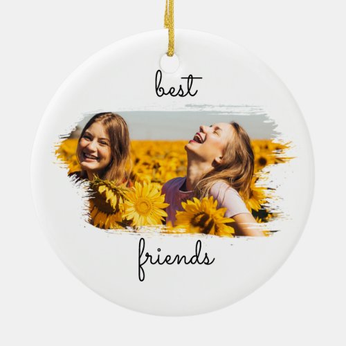 Elegant 2 BFF Best Friends Forever Ceramic Ornament