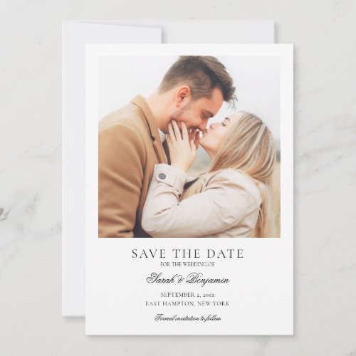 Elegant 2 Photo Classic Formal Wedding Save The Date