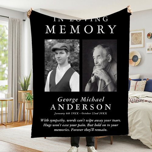 Elegant 2 Photo 'In Loving Memory' Tribute