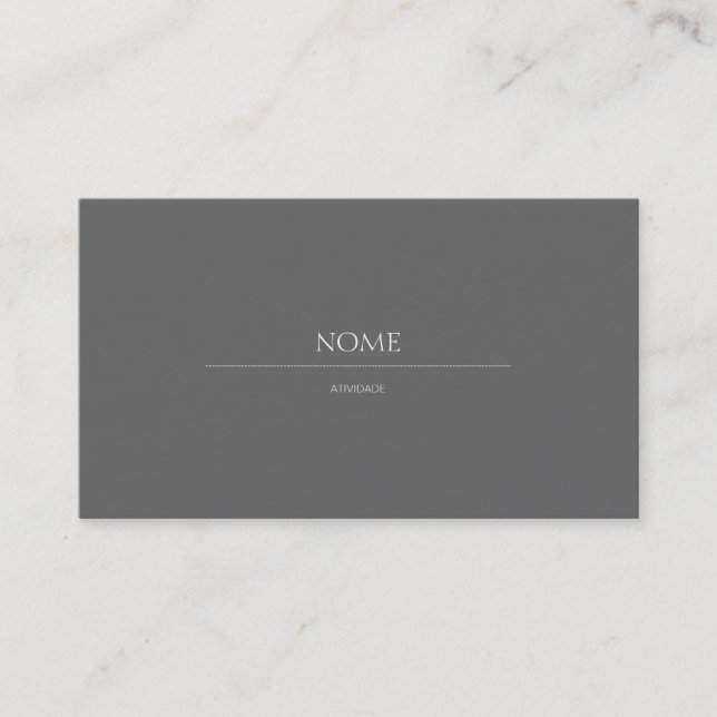 Elegant 2c Grey Business Card (Front)