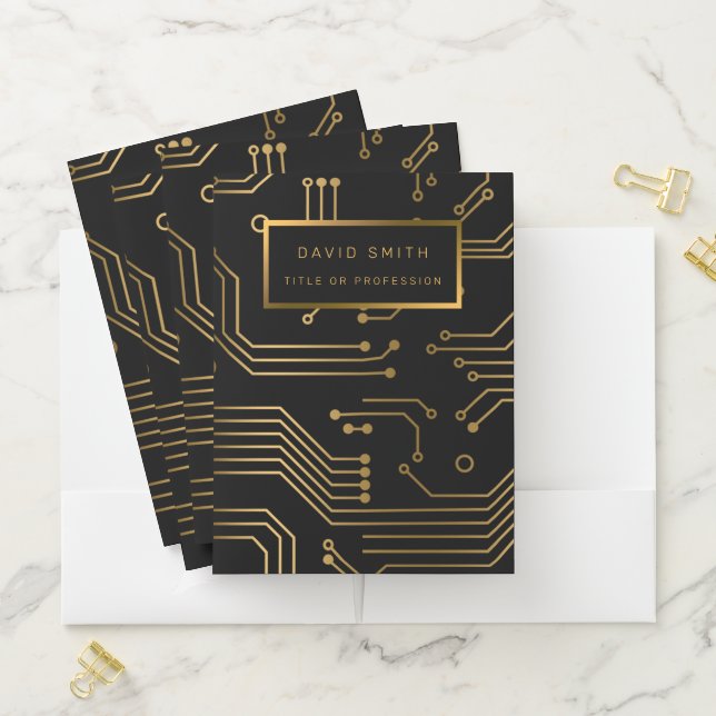 Elegant 2in1 Luxury Professional Business Card & Pocket Folder (In Situ)