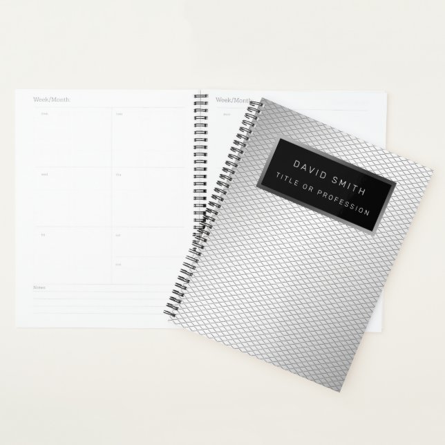 Elegant 2in1 Luxury Silver Metal Business Card & Planner (Display)