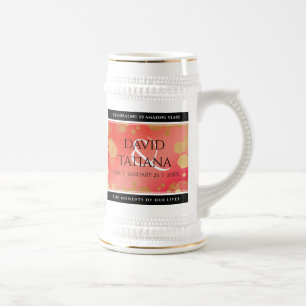 Elegant 2nd 29th Garnet Wedding Anniversary Beer Stein