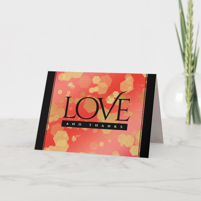 Elegant 2nd 29th Garnet Wedding Anniversary Thank You Card (Front)