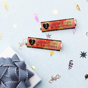 Elegant 2nd Garnet Wedding Anniversary Celebration Breath Savers® Mints