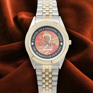 Elegant 2nd Garnet Wedding Anniversary Celebration Watch