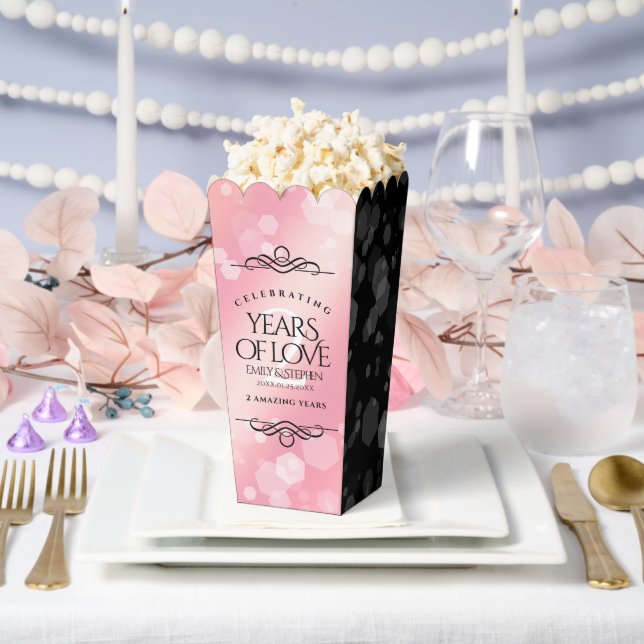 Elegant 2nd Rose Quartz Wedding Anniversary Favor Boxes (Wedding)