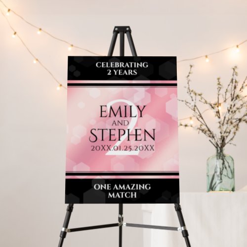 Elegant 2nd Rose Quartz Wedding Anniversary Foam Board