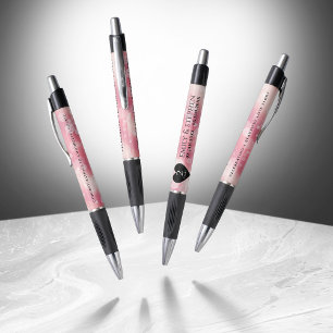 Elegant 2nd Rose Quartz Wedding Anniversary Pen