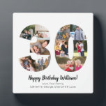 Elegant 30 Number Photo Collage Custom Greeting Plaque<br><div class="desc">Display your favorite pictures into a number collage! Makes a perfect anniversary or birthday present for a loved one.
Photography © Storytree Studios,  Stanford,  CA</div>