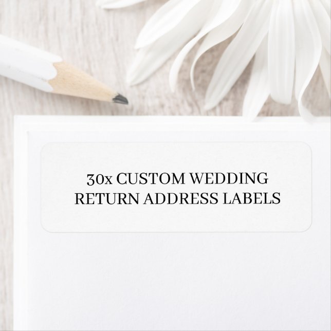 Elegant 30 x Regular Custom Wedding Return Address Label (Insitu)