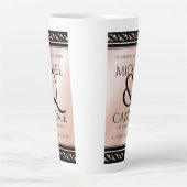 Elegant 30th 46th Pearl Wedding Anniversary Latte Mug (Front)