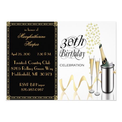 Classy 30Th Birthday Invitations 1