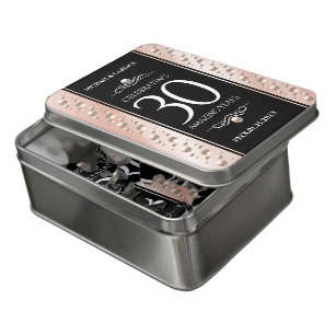 Elegant 30th Pearl Wedding Anniversary Celebration Jigsaw Puzzle