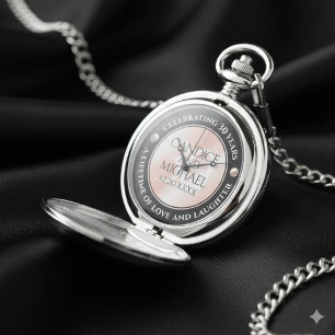 Elegant 30th Pearl Wedding Anniversary Celebration Pocket Watch
