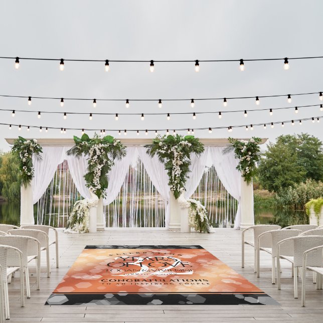 Elegant 32nd Bronze Wedding Anniversary Outdoor Rug (Insitu (Wedding 1))