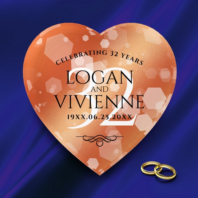 Elegant 32nd Bronze Wedding Anniversary Paperweight (Creator Uploaded)