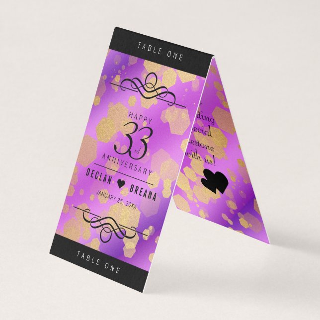 Elegant 33rd Amethyst Wedding Anniversary (Front)