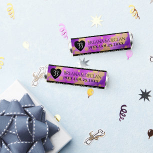 Elegant 33rd Amethyst Wedding Anniversary Breath Savers® Mints