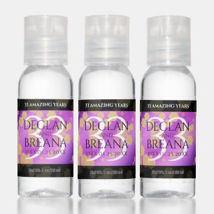 Elegant 33rd Amethyst Wedding Anniversary Hand Sanitizer