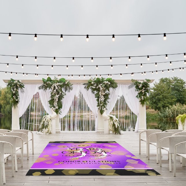 Elegant 33rd Amethyst Wedding Anniversary Outdoor Rug (Insitu (Wedding 1))