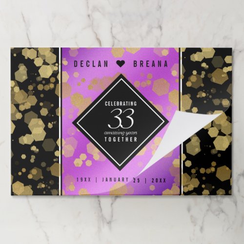 Elegant 33rd Amethyst Wedding Anniversary Paper Pad