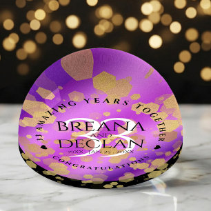 Elegant 33rd Amethyst Wedding Anniversary Paperweight