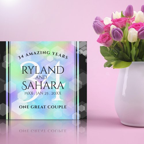 Elegant 34th Opal Wedding Anniversary Celebration