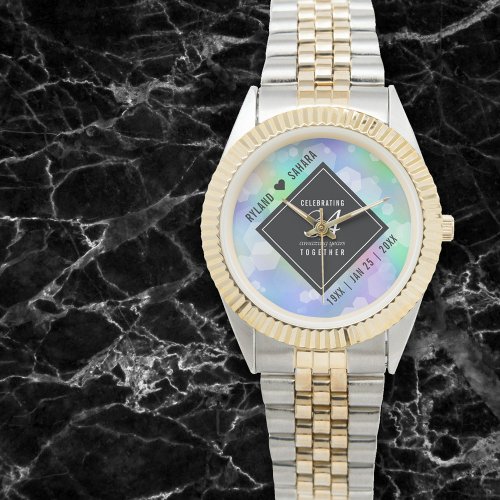 Elegant 34th Opal Wedding Anniversary Celebration Watch