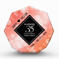 Elegant 35th Coral Wedding Anniversary Celebration