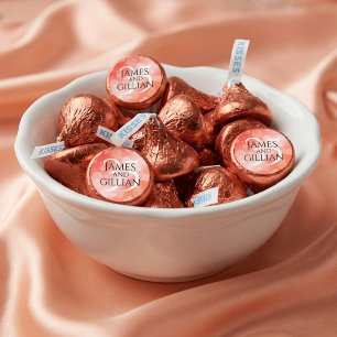Elegant 35th Coral Wedding Anniversary Celebration Hershey®'s Kisses®