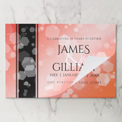 Elegant 35th Coral Wedding Anniversary Celebration Paper Pad