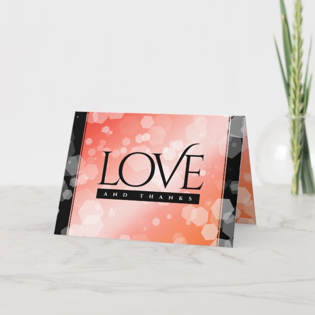 Elegant 35th Coral Wedding Anniversary Celebration Thank You Card (Front)