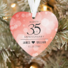Elegant 35th Coral Wedding Anniversary
