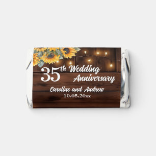 Elegant 35th Wedding Anniversary String Lights Hershey's Miniatures