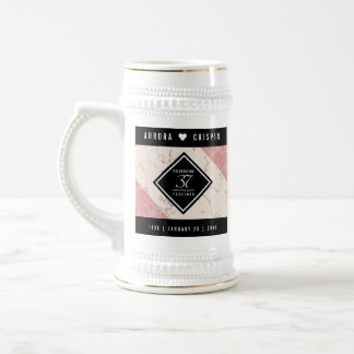 Elegant 37th Alabaster Wedding Anniversary Beer Stein