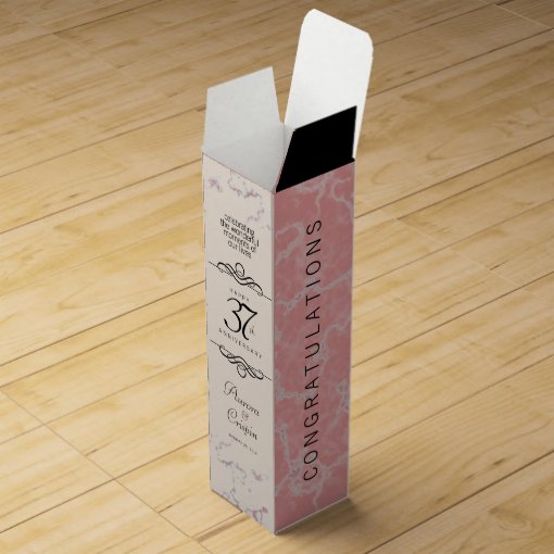 Elegant 37th Alabaster Wedding Anniversary Wine Box Zazzle elegant-37th-alabaster-wedding-anniversary-wine-box-zazzle