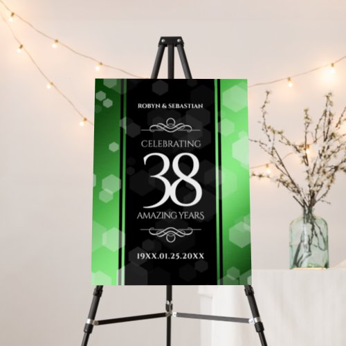 Elegant 38th Emerald Wedding Anniversary Foam Board