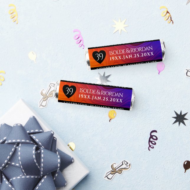 Elegant 39th Agate Wedding Anniversary Celebration Breath Savers® Mints (Party)