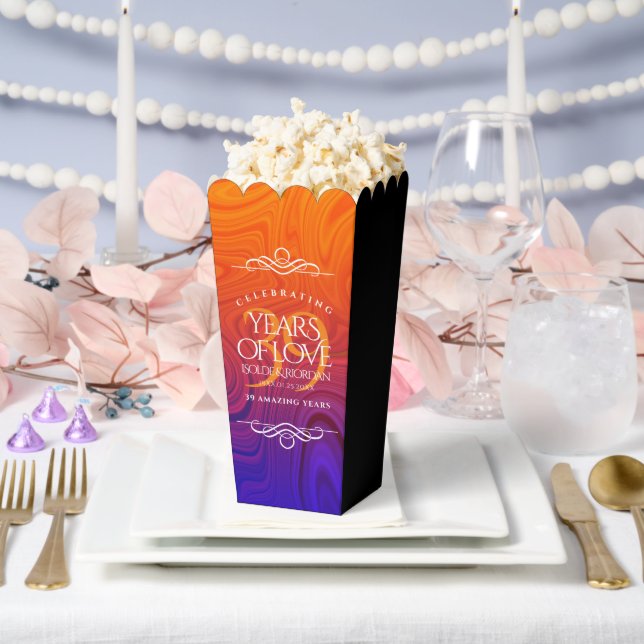 Elegant 39th Agate Wedding Anniversary Celebration Favor Boxes (Wedding)