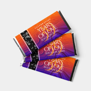 Elegant 39th Agate Wedding Anniversary Celebration Hershey Bar Favors