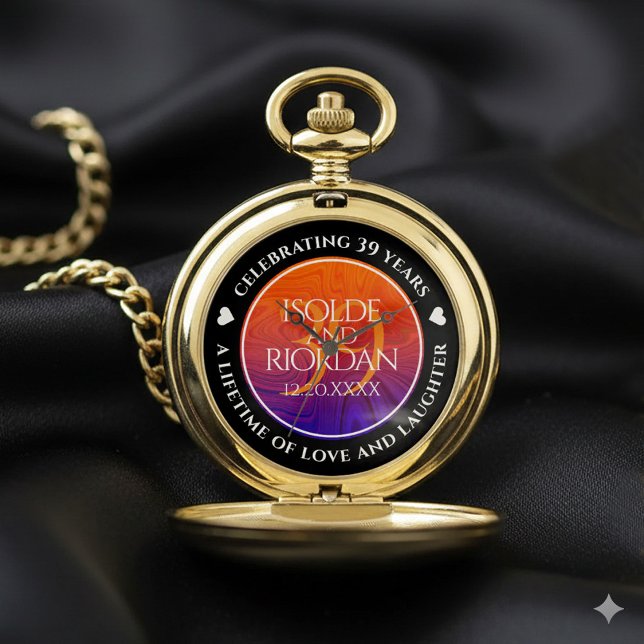Elegant 39th Agate Wedding Anniversary Pocket Watch (Elegant 39th Agate Wedding Anniversary Pocket Watch Cover Photo)