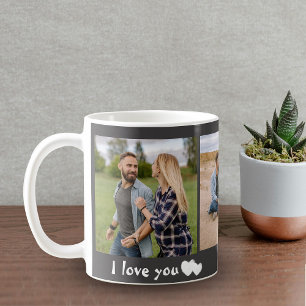 Elegant 3 Photo Template Coffee Mug