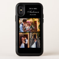 Elegant 3 Photo Wedding Collage OtterBox Symmetry iPhone X Case